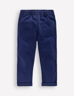Boden Pantalons-Pantalon slim à enfiler Bleu marine universitaire