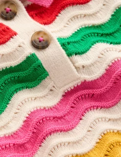 Boden Tops & T-Shirts|Pulls & Gilets-Polo en maille pointelle Vague multi écru chiné