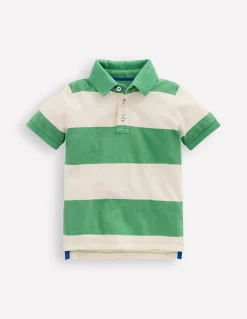 Boden Tops & T-Shirts-Polo en piqué VERT MING / LAIT DE COCO