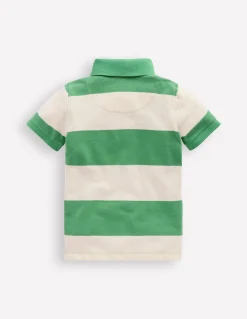 Boden Tops & T-Shirts-Polo en piqué VERT MING / LAIT DE COCO
