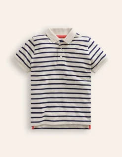 Boden Tops & T-Shirts-Polo en piqué Bleu universitaire/écru