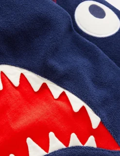 Boden Maillots & Tenues De Plage-Poncho en éponge à appliqué Bleu Marine Requins