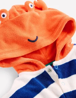 Boden Maillots & Tenues De Plage-Poncho fantaisie en éponge Crabe bleu