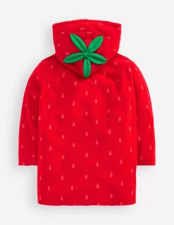 Boden Maillots & Tenues De Plage|Ensembles Assortis-Poncho fun zippé Romie en éponge Rouge tarte aux fraises