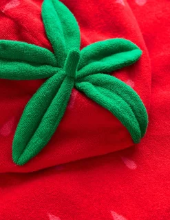 Boden Maillots & Tenues De Plage|Ensembles Assortis-Poncho fun zippé Romie en éponge Rouge tarte aux fraises