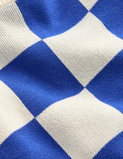 Boden Pulls & Gilets-Pull à motif Damier bleu connecté