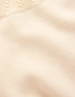 Boden Tenues De Travail|Pulls & Gilets-Pull col rond Emilia en coton Ivoire chaud