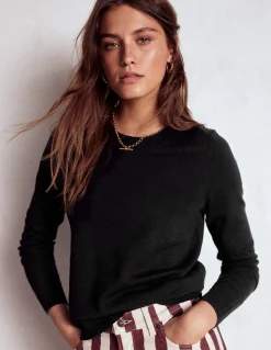 Boden Tenues De Travail|Pulls & Gilets-Pull col rond Emilia en coton Noir