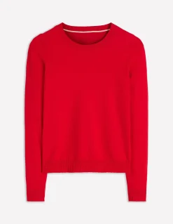 Boden Tenues De Travail|Pulls & Gilets-Pull col rond Emilia en coton Rouge Mérida