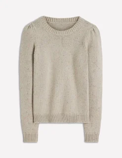 Boden Pulls & Gilets-Pull Davina à manches bouffantes Ivoire, moucheté