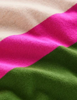 Boden Pulls & Gilets-Pull décontracté Lara en coton Vert jardin intérieur / achillée rose