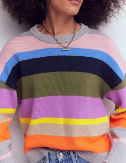 Boden Pulls & Gilets-Pull décontracté Lucy en coton Mutli, arc-en-ciel
