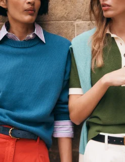 Boden Tenues De Travail|Pulls & Gilets-Pull décontracté Lucy en coton Bleu denim