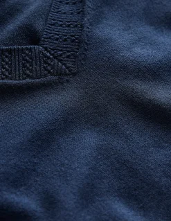 Boden Tenues De Travail|Pulls & Gilets-Pull Emilia à col V en coton Bleu Marine