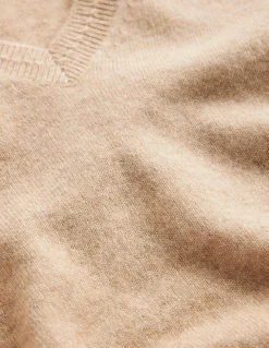 Boden Cachemire|Tenues De Travail-Pull Eva col V en cachemire Chinchilla Chiné