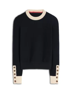 Boden Pulls & Gilets-Pull Grace colourblock Bleu marine