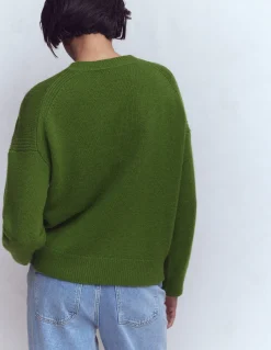 Boden Pulls & Gilets-Pull Isa brodé Jardin d’herbes aromatiques, fleurs vertes