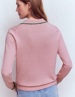 Boden Tenues De Travail-Pull Liz à col tunisien Lilas