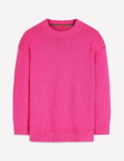 Boden Pulls & Gilets-Pull Lucy oversize en coton Rose pivoine