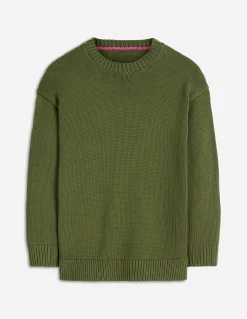 Boden Pulls & Gilets-Pull Lucy oversize en coton Vert promenade