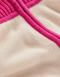 Boden Pulls & Gilets-Pull Lucy partiellement zippé Ivoire chaud, rouge