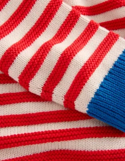 Boden Pulls & Gilets-Pull épais Rayé rouge haut risque/écru chiné