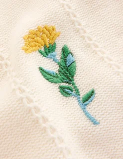 Boden Pulls & Gilets-Pull Valeria à détails crochet Ivoire chaud, broderie