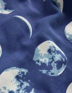 Boden Pyjamas & Chaussons-Pyjama court douillet phosphorescent Phases de la lune bleu marine
