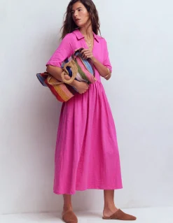 Boden Robes & Combinaisons|Midi-Robe à col Aria en jersey Passiflore