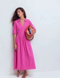Boden Robes & Combinaisons|Midi-Robe à col Aria en jersey Passiflore