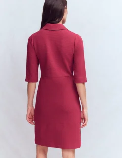 Boden Tenues De Travail|Robes & Combinaisons-Robe à manches courtes Cam en ottoman Rouge rubis