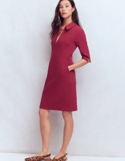 Boden Tenues De Travail|Robes & Combinaisons-Robe à manches courtes Cam en ottoman Rouge rubis