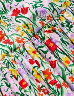 Boden Robes-Robe à ourlet bulle Motif Flower Vine chèvrefeuille