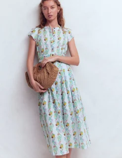 Boden Robes & Combinaisons|Longues-Robe Arabella en lin mélangé Bruyère, motif Blossom Trail