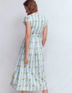 Boden Robes & Combinaisons|Longues-Robe Arabella en lin mélangé Bruyère, motif Blossom Trail