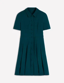 Boden Tenues De Travail|Robes & Combinaisons-Robe courte Bridget en point de Rome Bleu sarcelle nuit