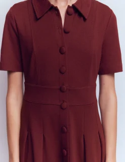 Boden Tenues De Travail|Robes & Combinaisons-Robe courte Bridget en point de Rome Glycine profond