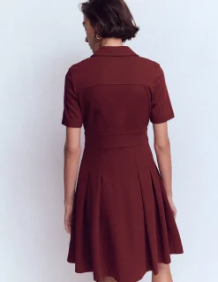 Boden Tenues De Travail|Robes & Combinaisons-Robe courte Bridget en point de Rome Glycine profond