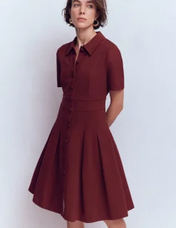 Boden Tenues De Travail|Robes & Combinaisons-Robe courte Bridget en point de Rome Glycine profond