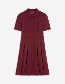 Boden Tenues De Travail|Robes & Combinaisons-Robe courte Bridget en point de Rome Glycine profond