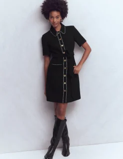 Boden Tenues De Travail|Robes & Combinaisons-Robe courte Loren à détails Noir