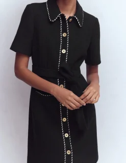 Boden Tenues De Travail|Robes & Combinaisons-Robe courte Loren à détails Noir