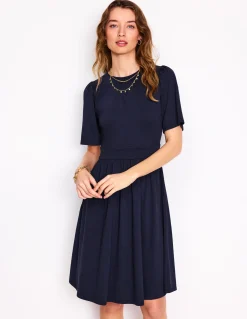 Boden Robes & Combinaisons|Courtes-Robe courte Louisa en jersey Bleu Marine