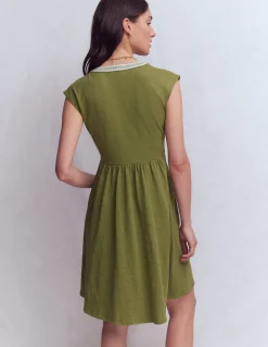 Boden Robes & Combinaisons|Robes Coupe Petite-Robe courte May en jersey Olive