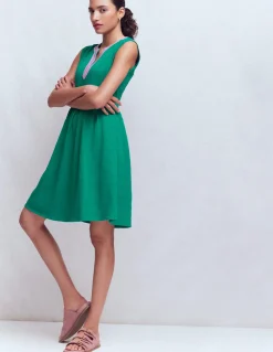 Boden Robes & Combinaisons|Robes Coupe Petite-Robe courte May en jersey Bleu sarcelle profond