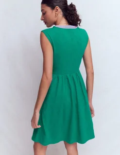 Boden Robes & Combinaisons|Robes Coupe Petite-Robe courte May en jersey Bleu sarcelle profond