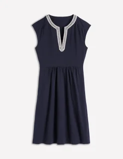 Boden Robes & Combinaisons|Robes Coupe Petite-Robe courte May en jersey Bleu marine