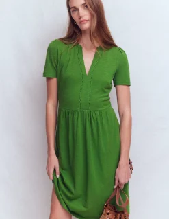 Boden Robes & Combinaisons|Robes Coupe Petite-Robe courte Naomi en jersey Vert promenade