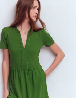 Boden Robes & Combinaisons|Robes Coupe Petite-Robe courte Naomi en jersey Vert promenade