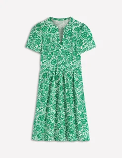 Boden Robes & Combinaisons|Robes Coupe Petite-Robe courte Naomi en jersey Vert frais, motif Meadow Scatter